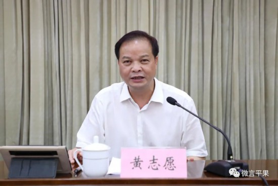 百色市人大常委会副主任,平果市委书记黄志愿出席会议并作讲话