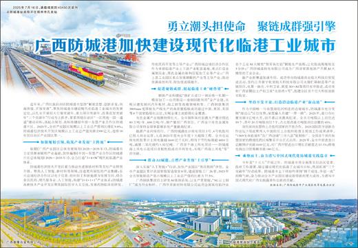 广西防城港加快建设现代化临港工业城市